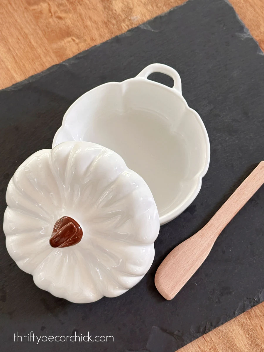 brie pumpkin baker with lid
